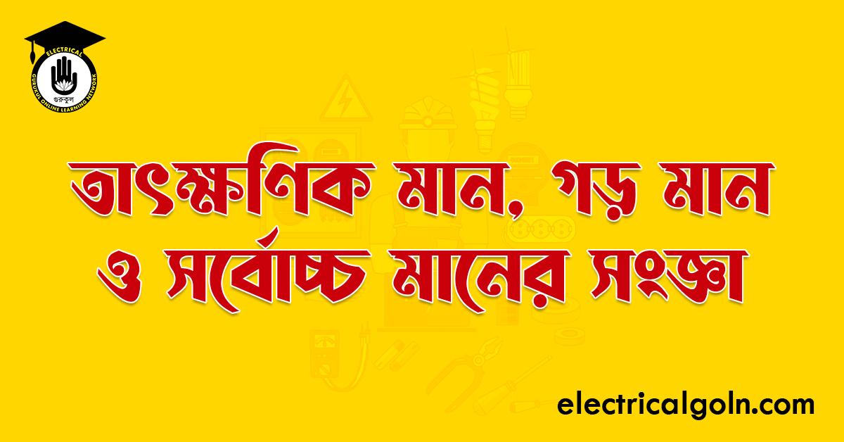 তাৎক্ষণিক মান, গড় মান ও সর্বোচ্চ মানের সংজ্ঞা